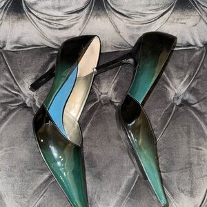 BCBGirls Black and Teal Heels